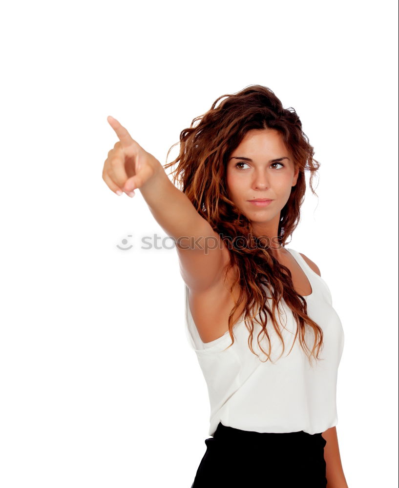 Similar – Image, Stock Photo Trendy cheerful girl gesturing at street