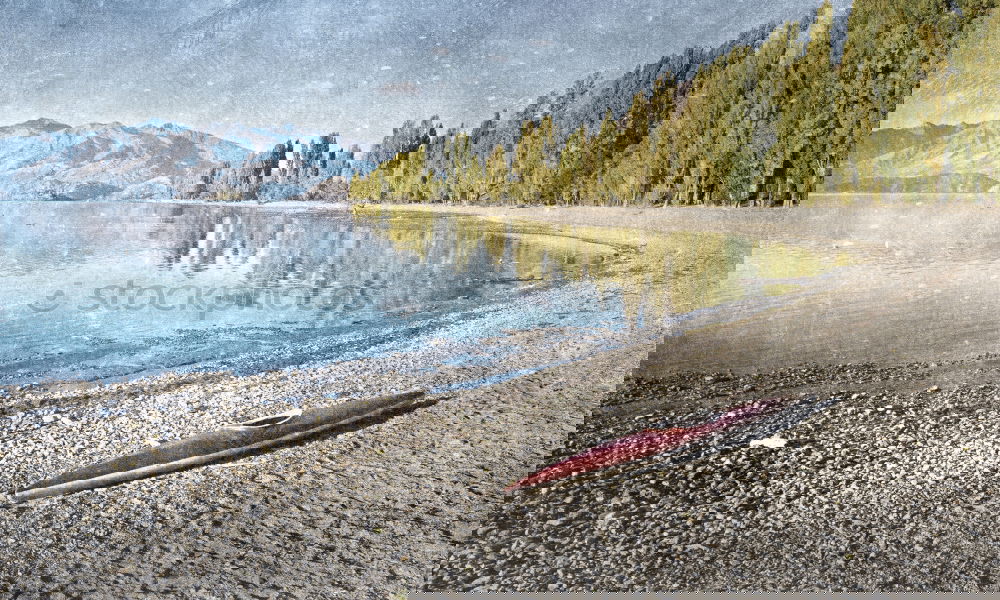 Similar – Image, Stock Photo Calm lake in hillside Lake