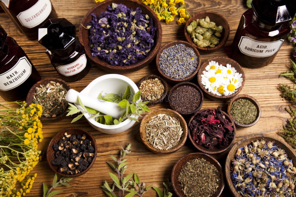 Similar – Image, Stock Photo Spices and oil on table