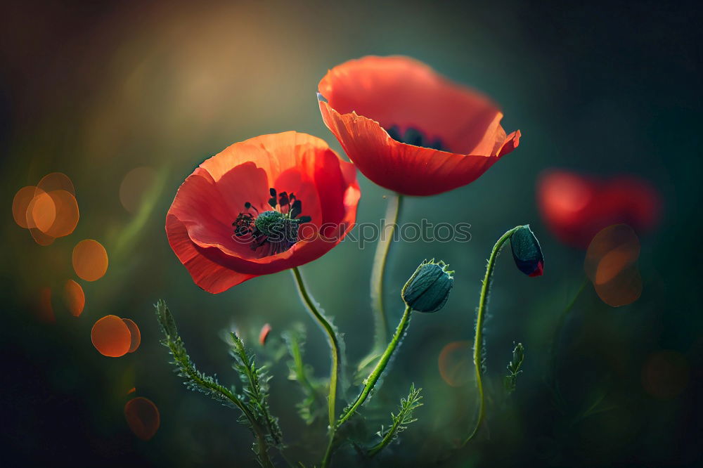 Similar – Image, Stock Photo Poppies on summer meadow