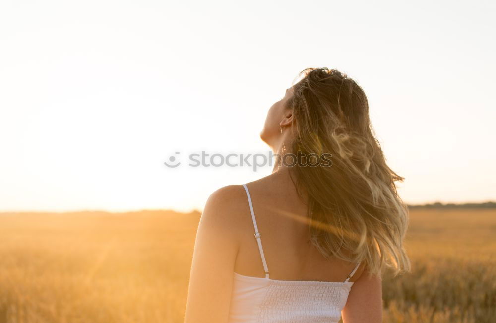 Similar – Image, Stock Photo woman and dog at sunset matching clothes