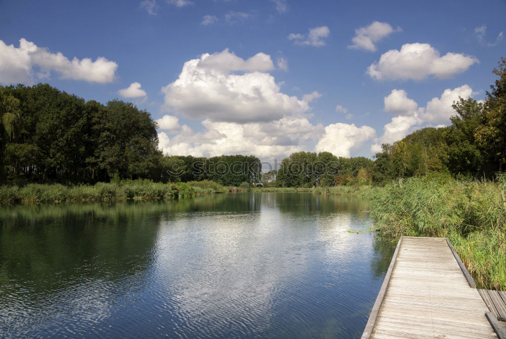 Similar – Footbridge at the lake #2