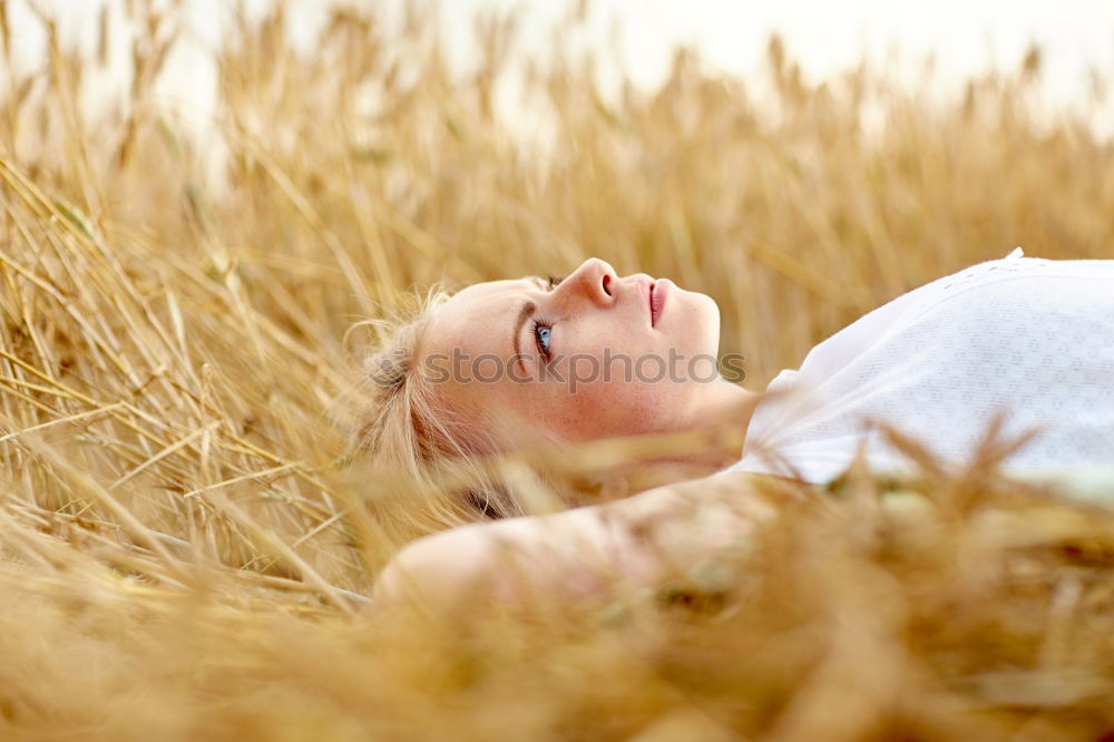 Similar – Image, Stock Photo When the first sunshine falls on her hair, …