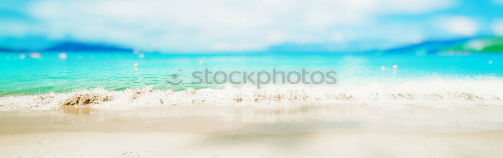 Similar – Beach with calm blue sea and clear sky