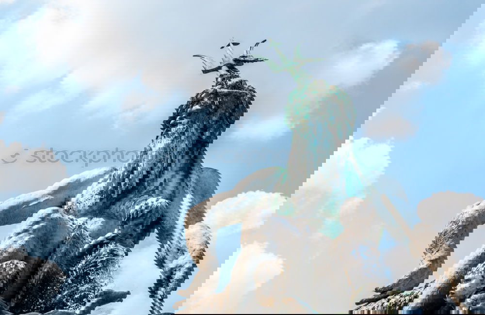 Similar – Foto Bild Skulptur von Neptun mit Dreizack unter dem Sonnenuntergangshimmel