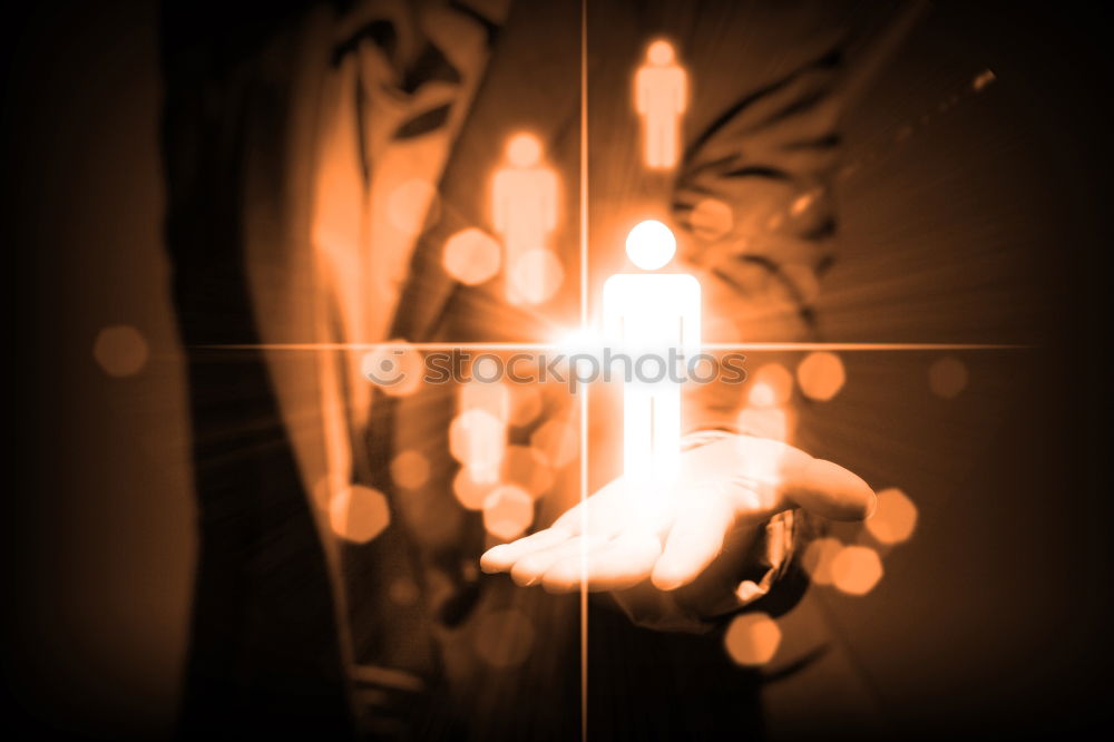 Similar – Image, Stock Photo many church candles with varying degrees of burn stuck in the sand in the dark. selective focus. dripping wax from one candle.