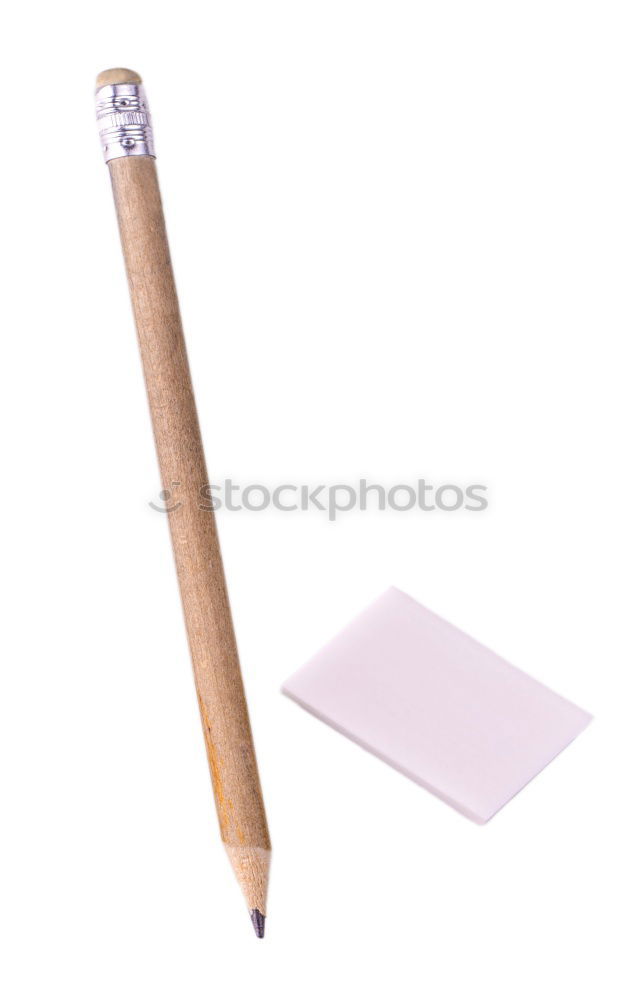 Similar – Blank sheet pencil and eraser with clipping path on white