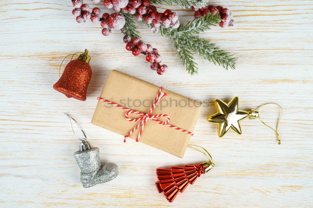 Similar – chaotically decorated Christmas table with notepad