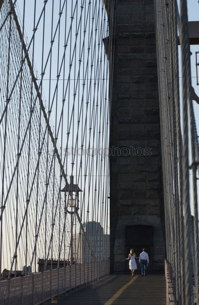 Similar – Image, Stock Photo Jogging at the Manhattan Bridge