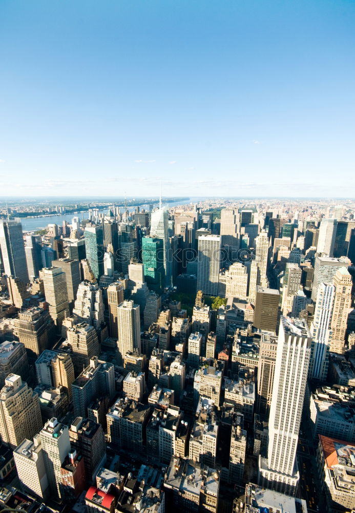 Similar – Image, Stock Photo The Chrysler Building offers a great view of the New York skyline and the Empire State Building rises up into the sky in the middle.