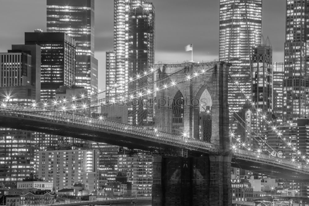 Similar – Image, Stock Photo Brooklyn Bridge Sunset