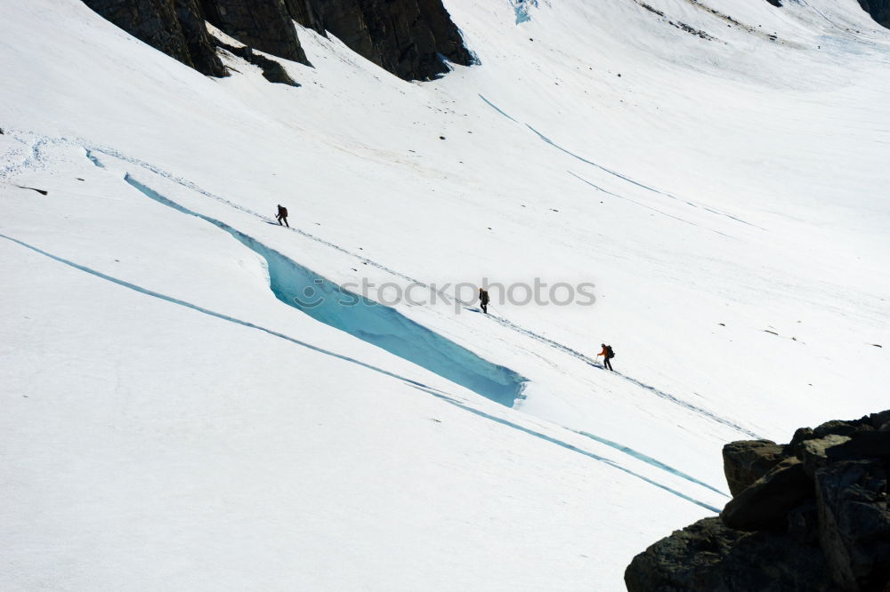 Similar – Image, Stock Photo way home Mountaineering