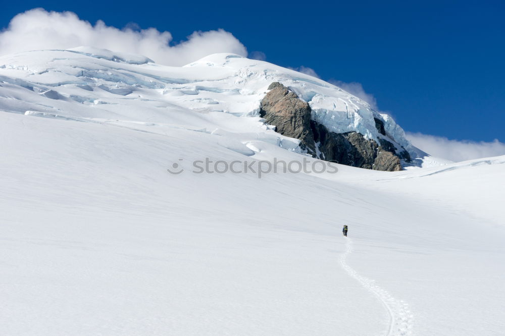 Similar – Image, Stock Photo Mountaineers walking on Monte Rosa Glacier, Italy