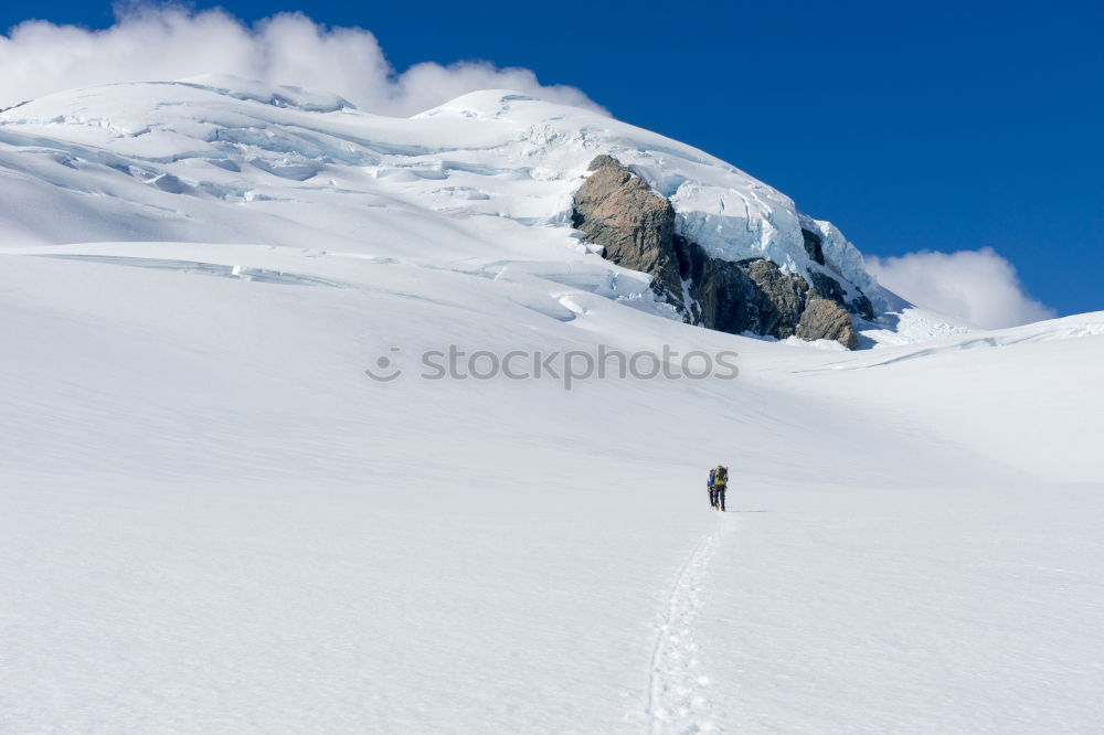 Similar – Image, Stock Photo Mountaneers walking on the Monte Rosa glacier, Switzerland