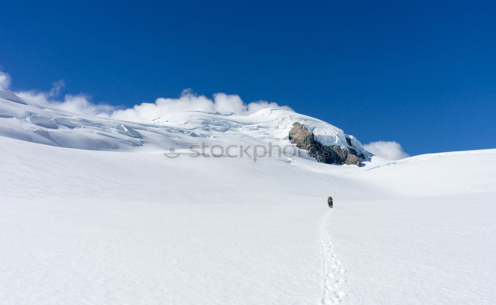 Similar – Image, Stock Photo Mountaineers walking on Monte Rosa Glacier, Italy