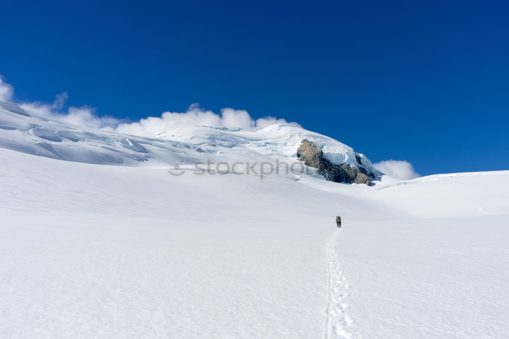 Similar – Image, Stock Photo Mountaineers walking on Monte Rosa Glacier, Italy