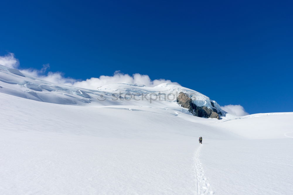 Similar – Image, Stock Photo Mountaineers walking on Monte Rosa Glacier, Italy