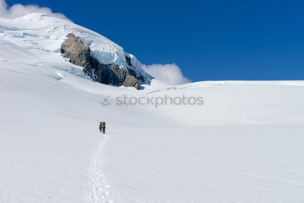 Similar – Image, Stock Photo Mountaineers walking on Monte Rosa Glacier, Italy