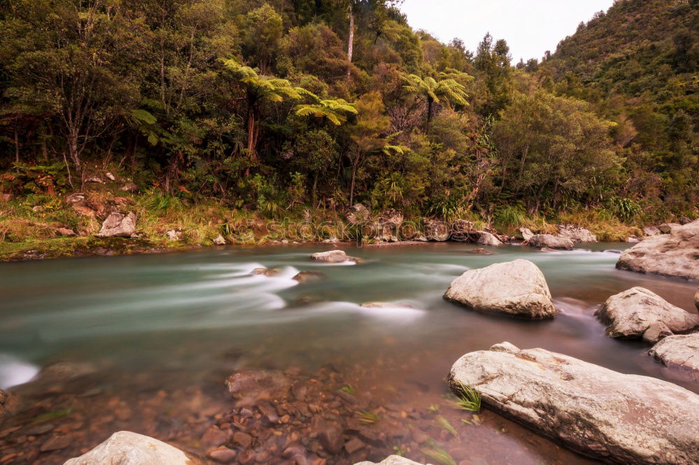 Similar – Mountain river valley landscape