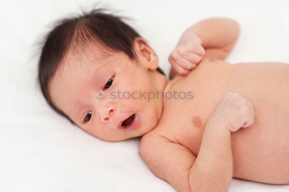 Similar – Image, Stock Photo newborn baby experiencing the world