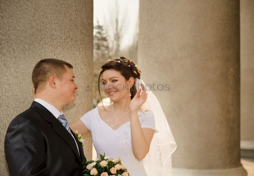 Similar – Happy day, bride and groom in the car.