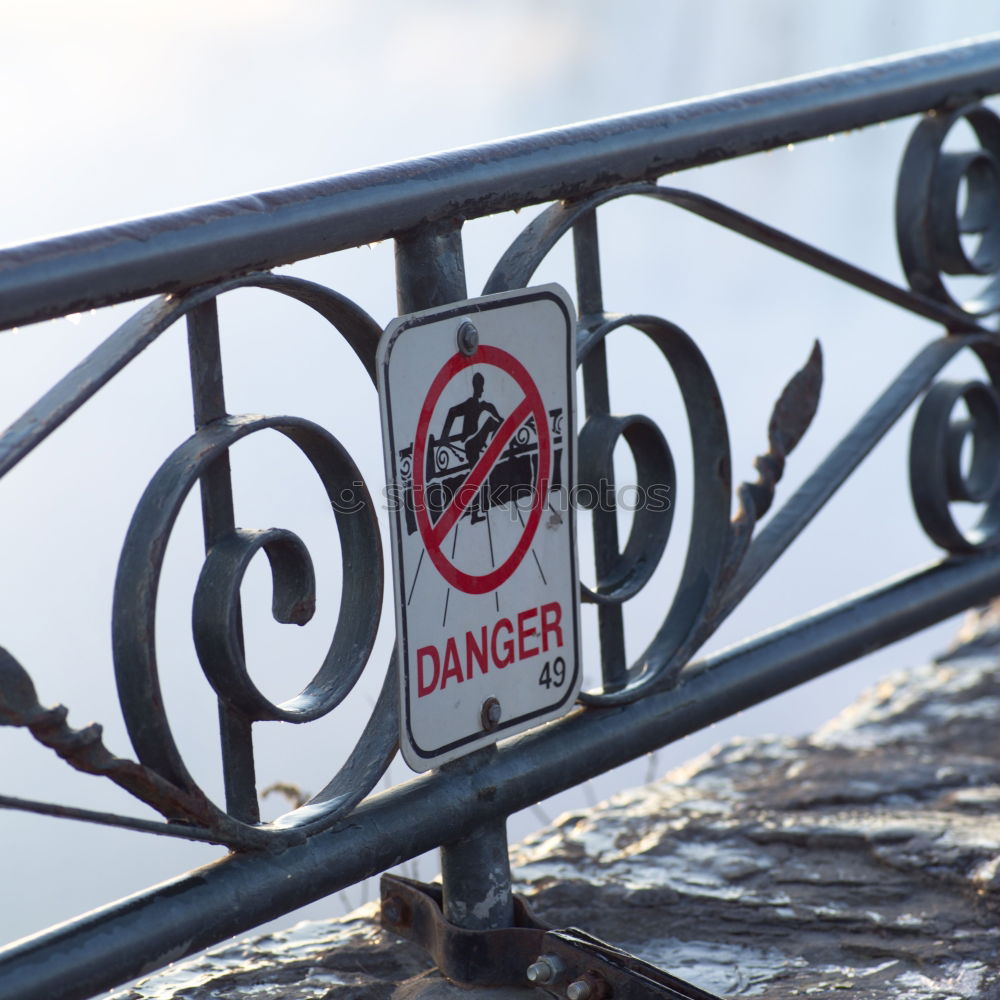 Similar – Image, Stock Photo Bike restriction sign in a park in autumn