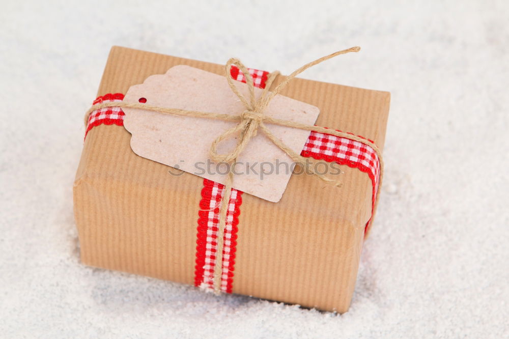 Image, Stock Photo Christmas present on snow