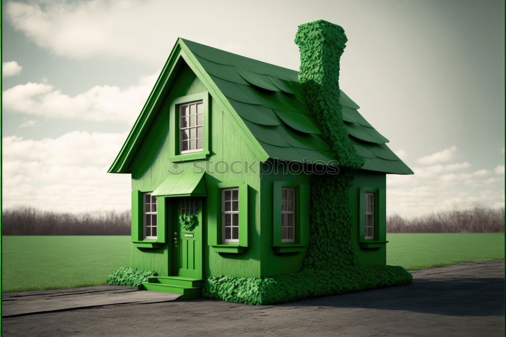 Image, Stock Photo Semi-detached house(half)