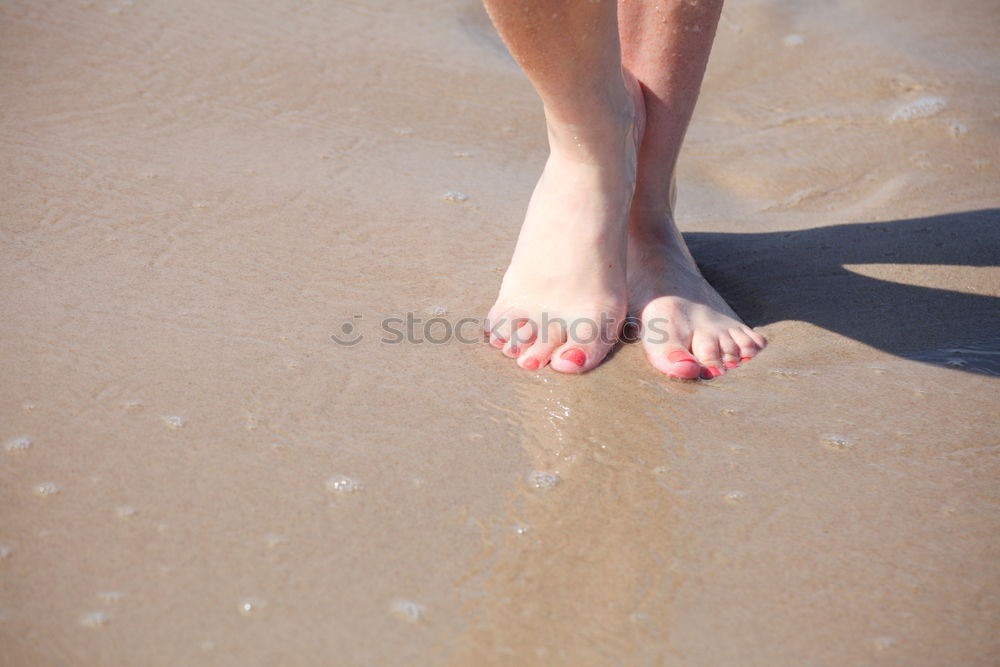 Similar – man takes a beach walk