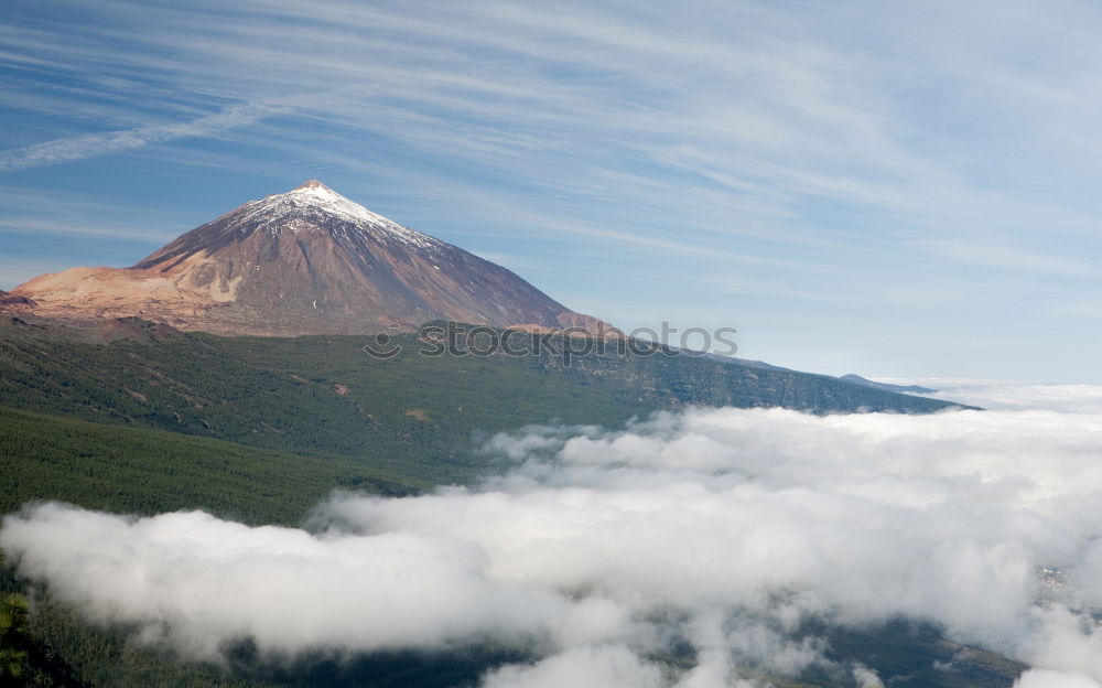 Two active volcanoes in Java, Indonesia