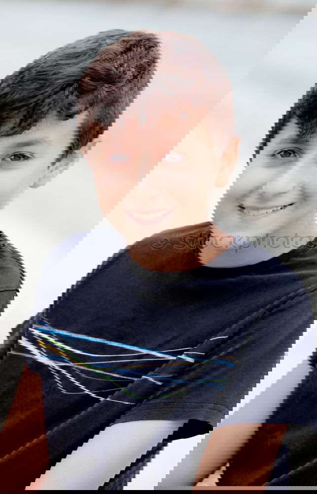 Image, Stock Photo Nice preteen boy Joy Happy