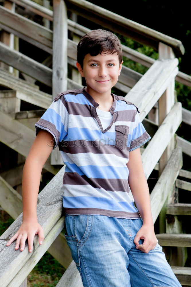Similar – Image, Stock Photo Attractive teenager guy in a park
