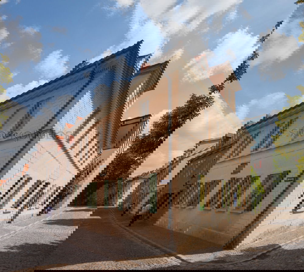 Similar – Image, Stock Photo Sunny small town in Brandenburg, house escape attempt