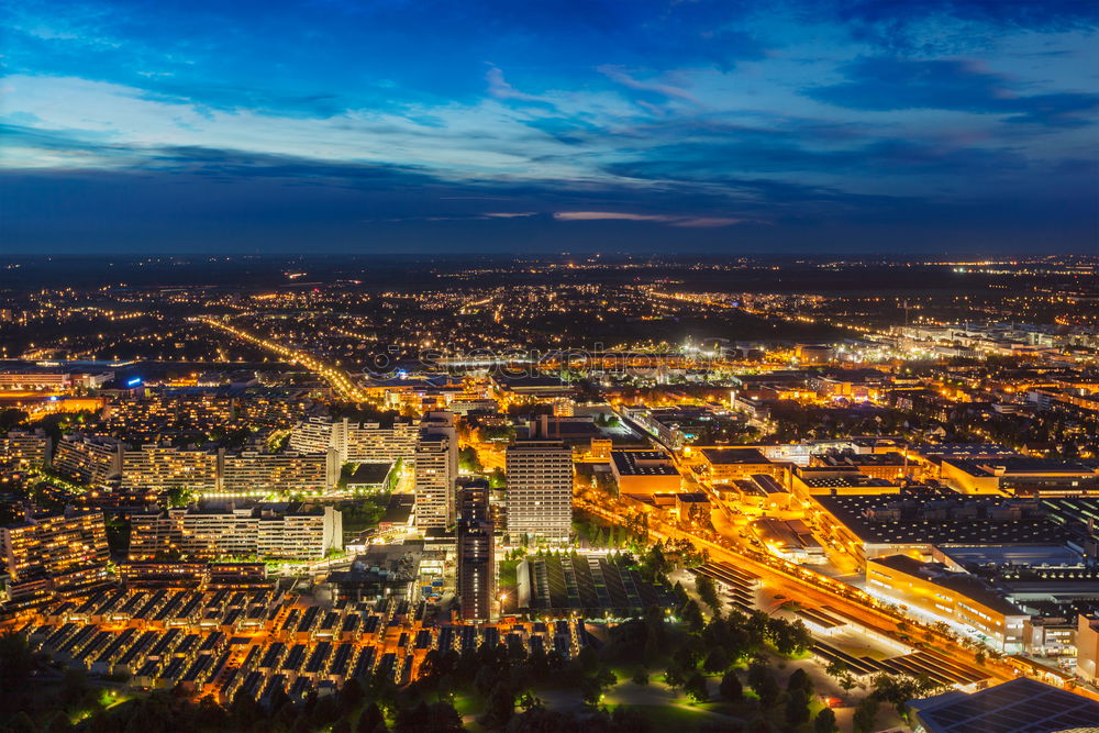 Similar – Image, Stock Photo Above the roofs of Hamburg