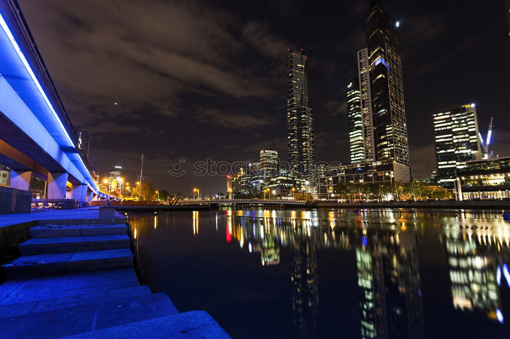 Similar – Image, Stock Photo Nighttime Cityscape of Sydney Harbour