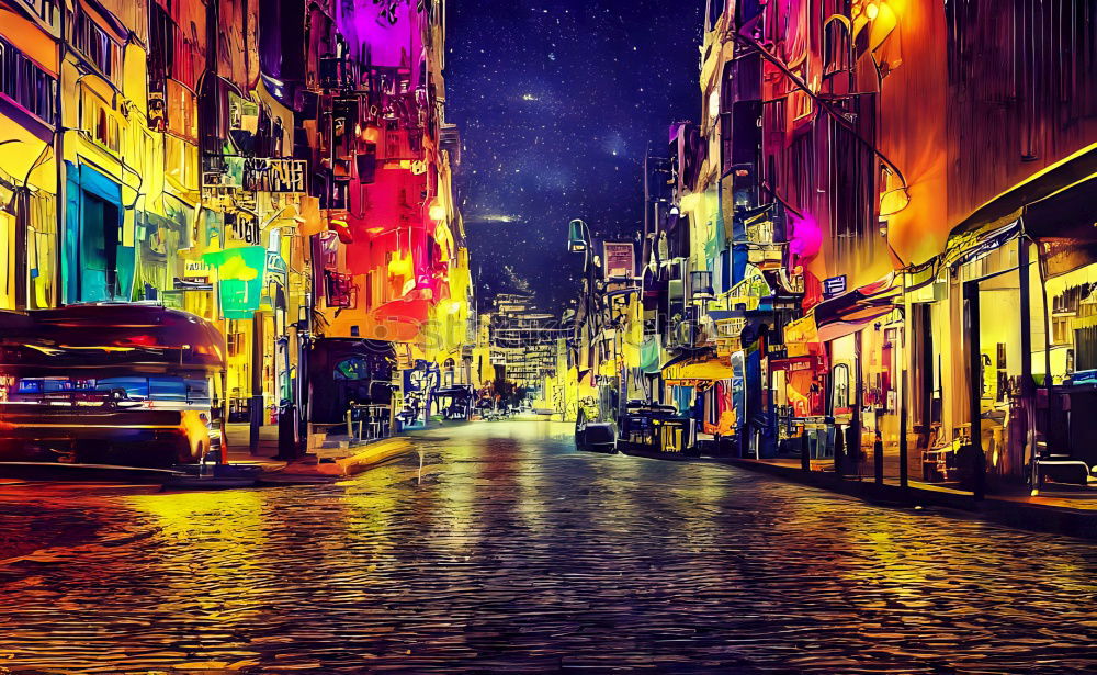 Similar – Image, Stock Photo Car on dark street at night