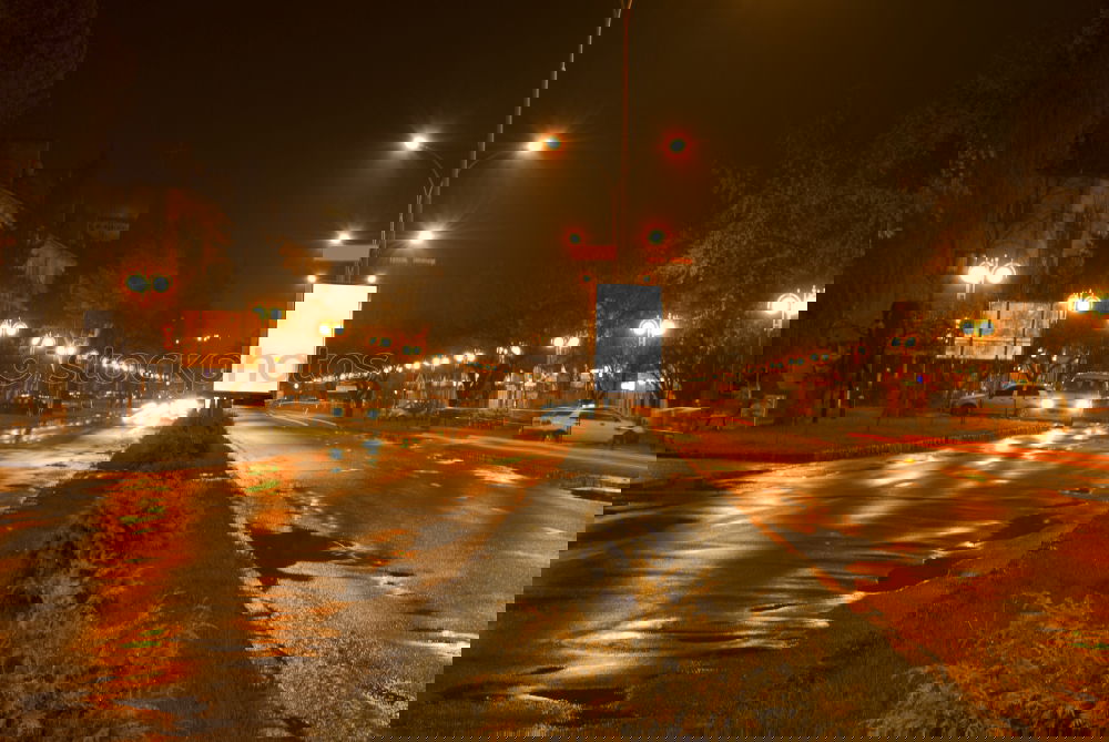 Similar – Image, Stock Photo street Night Long exposure