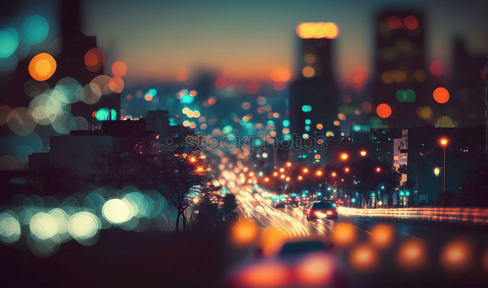 Similar – Image, Stock Photo big city lights Night life