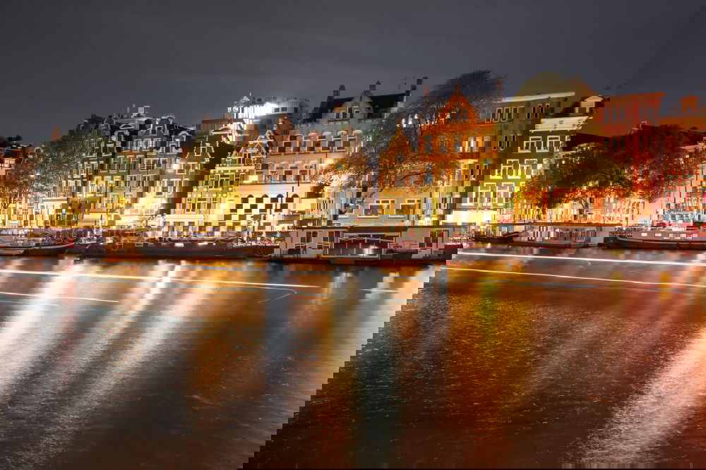 Similar – Image, Stock Photo Harbor City mild summer night