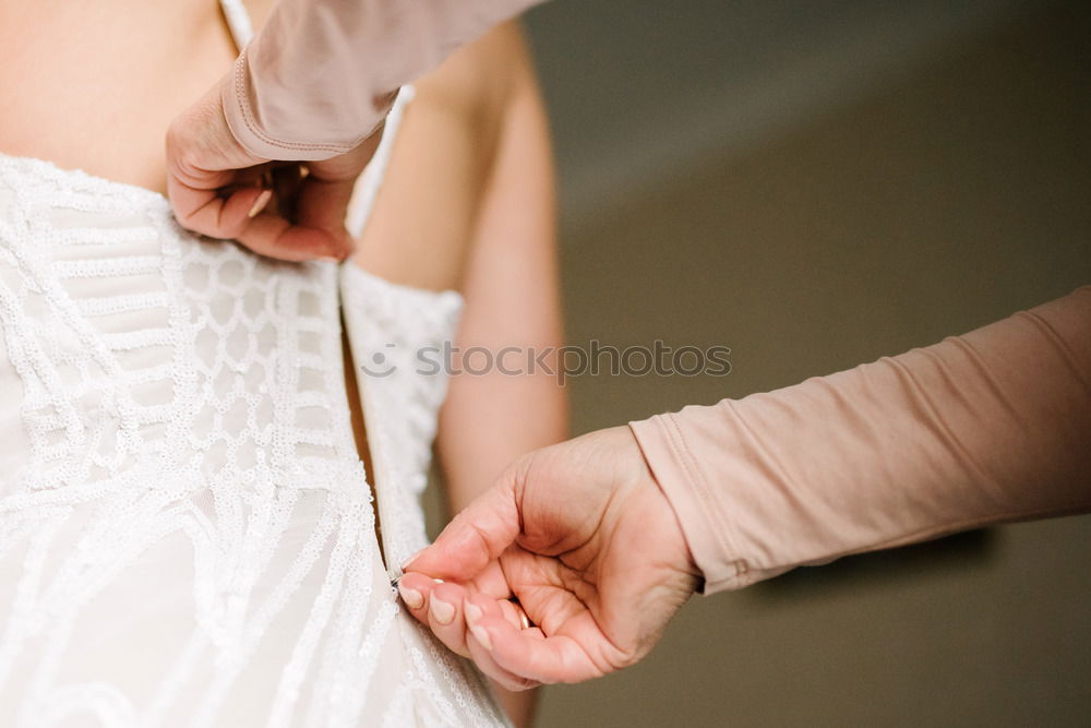 Similar – Image, Stock Photo Close-up of female fashion designer working with textiles