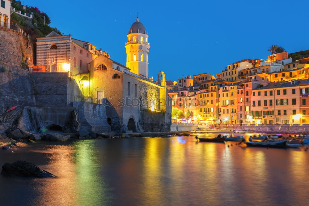 Similar – Riomaggiore at night Cinque Terre Liguria Italy