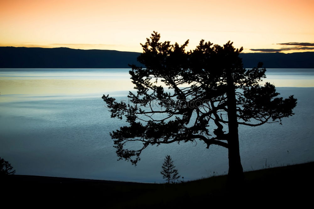 Similar – Sunset in Sweden Calm