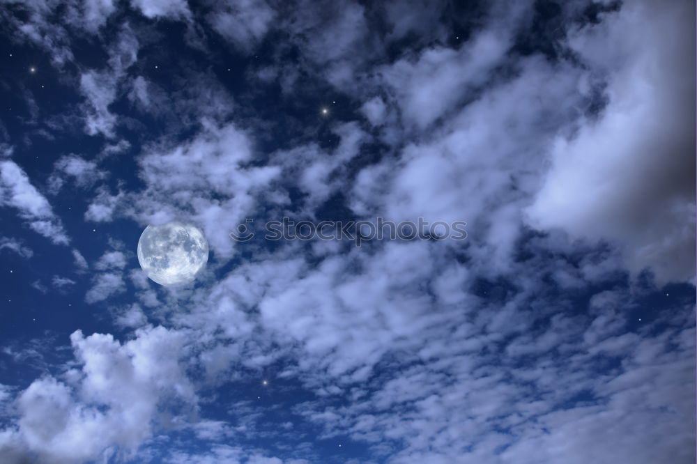 Similar – Image, Stock Photo luna Dark Night Full  moon