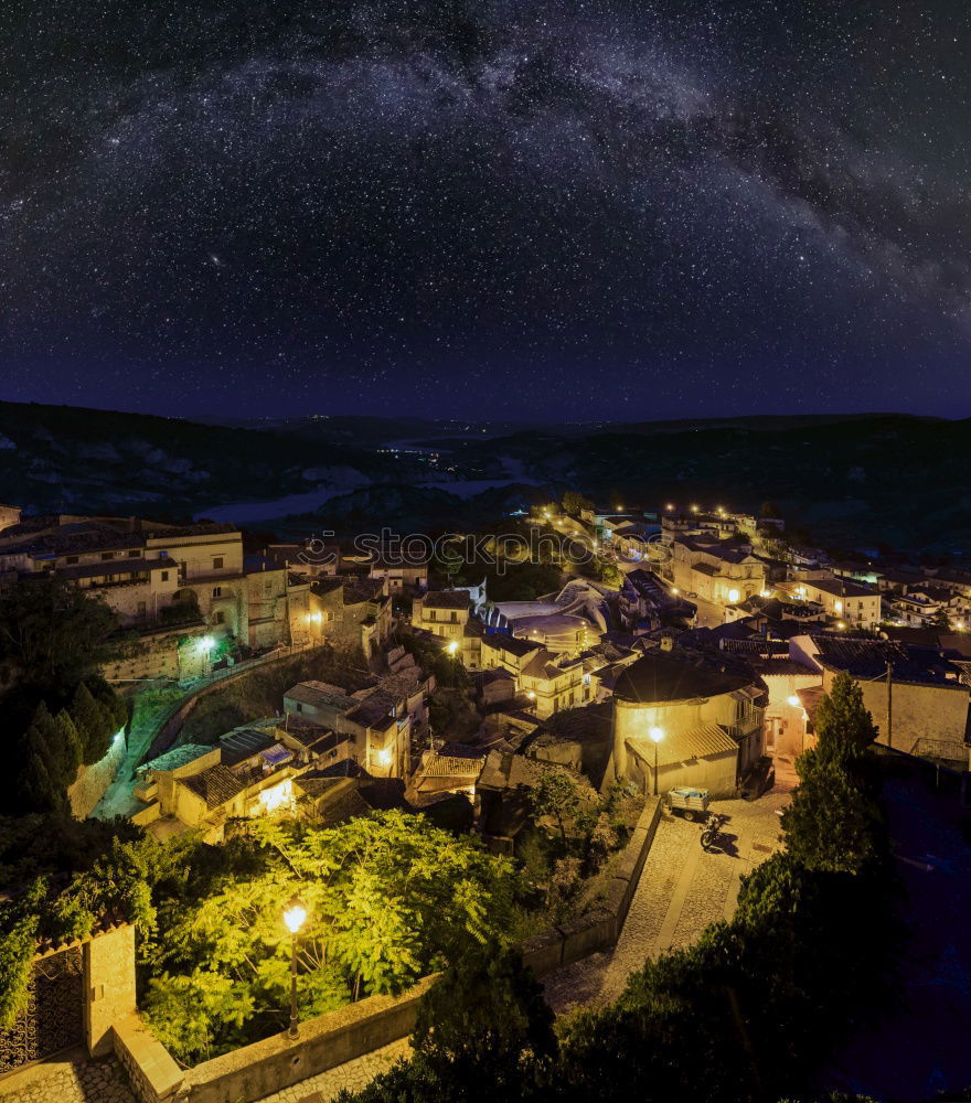 Similar – Image, Stock Photo Manarola by night Village