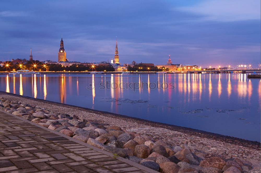 Image, Stock Photo Dresden at the blue hour