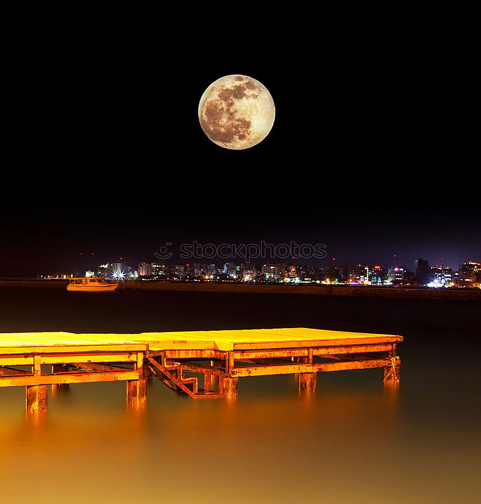Similar – Image, Stock Photo bridge Light Night Bonn