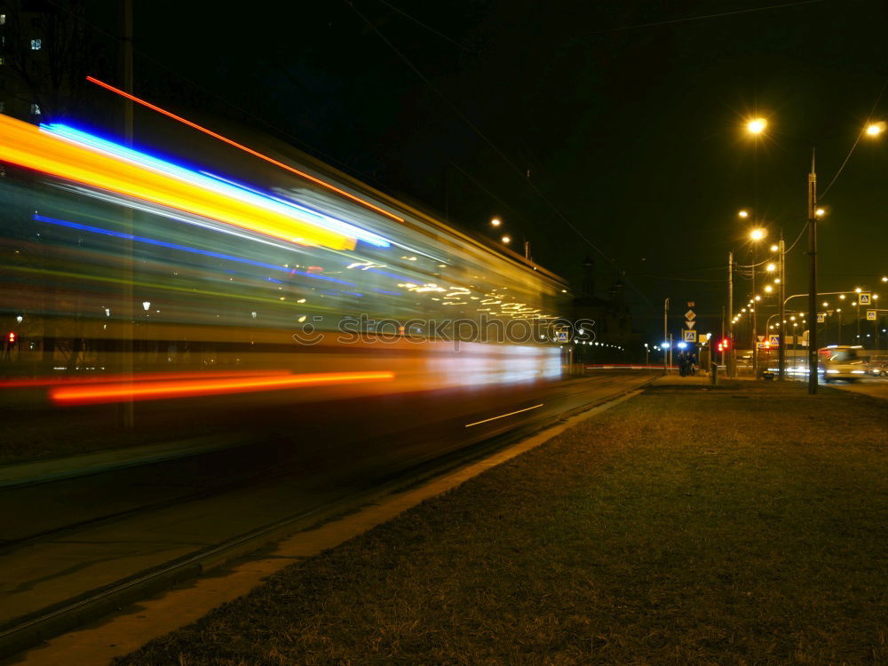 Similar – Arriving train Railroad