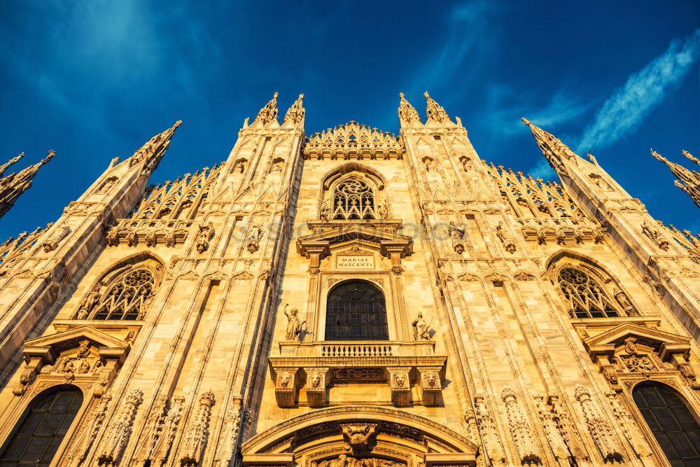 Night view of famous Milan Cathedral Duomo di Milano