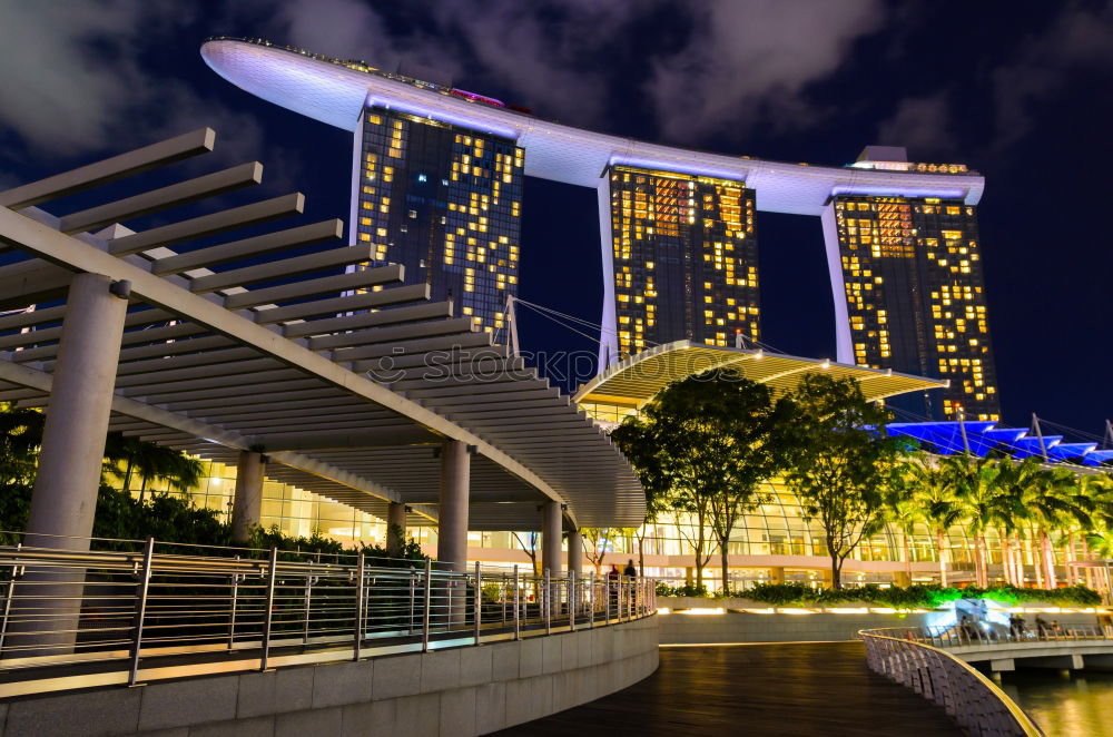 Similar – Image, Stock Photo singapore night skyline