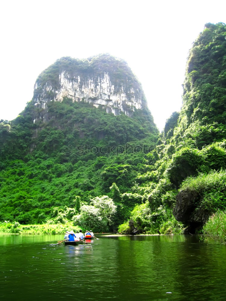 Similar – Image, Stock Photo Landscape Vietnam. River view in the dim light of dusk at Ninhbi